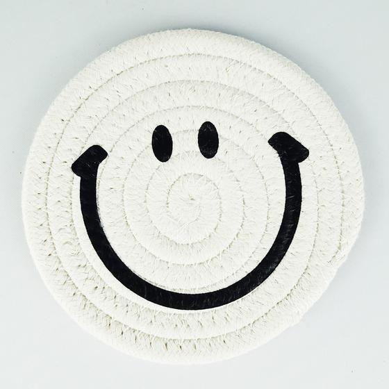 goldmarie Deko Untersetzer SMILE - creme - 12,5cm