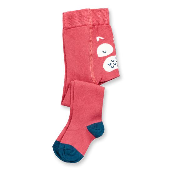Strumpfhose "Eule", nachhaltiger Stoff, rot