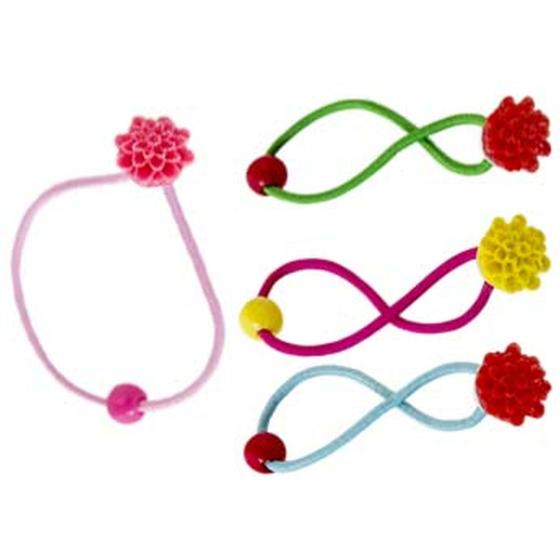 Haargummis Funky Flowers, je 2 Stück