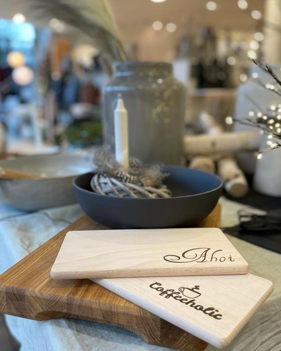Frühstücksbrettchen mit Gravur "Ahoi"