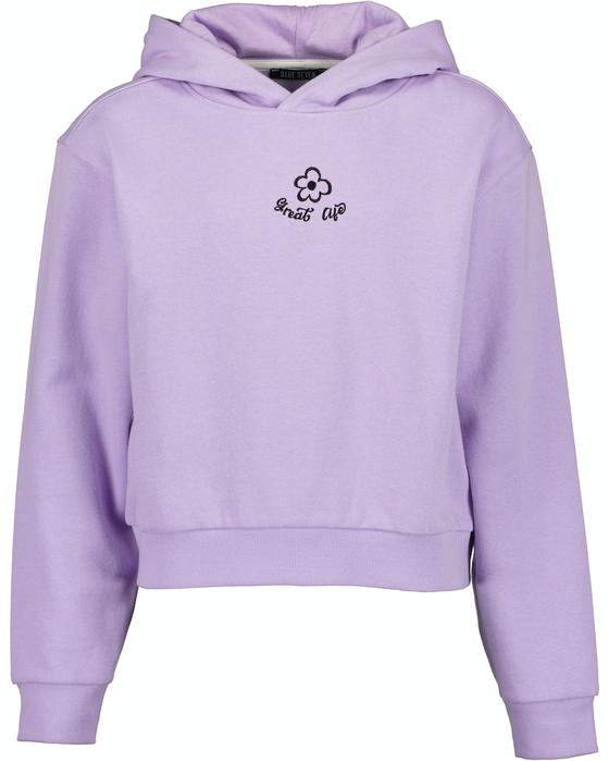Hoodie "Great Life", reine Baumwolle, lila