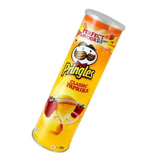 Geheimversteck, Pringles Classic Paprika, geschlossen und offen