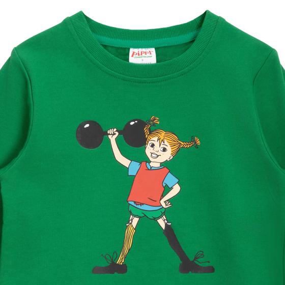 Sweatshirt "Starke Pippi", Baumwoll-Mix, grün