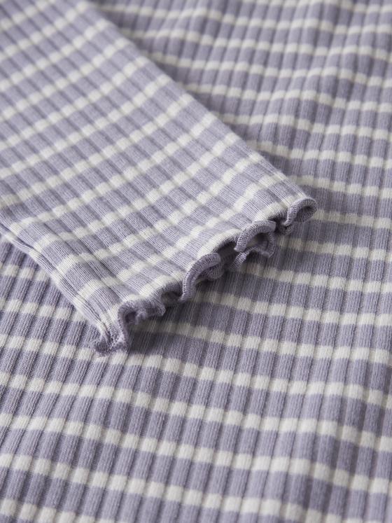 Name It Slim Langarmshirt Streifen Lavender Gray