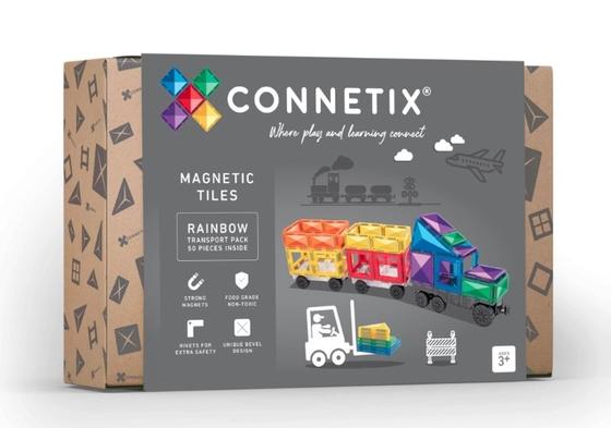Connetix Magnetbausteine Transport Pack Rainbow 50 Teile