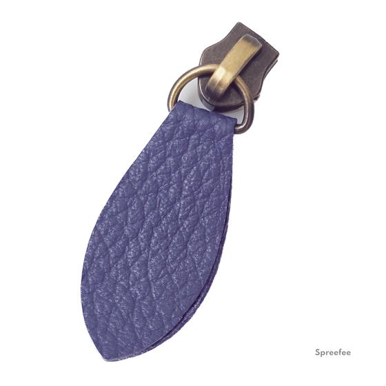 Lederzipper für Endlosreißverschluss bei Spreefee in verschiedenen Formen und Farben kaufen