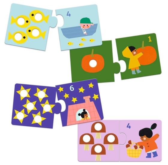 Djeco Puzzle Duo Erste Zahlen 12 Teile