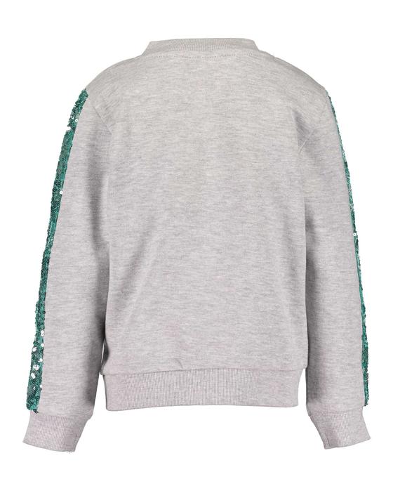 Sweatjacke "Mermaids are real" mit Pailletten-Streifen