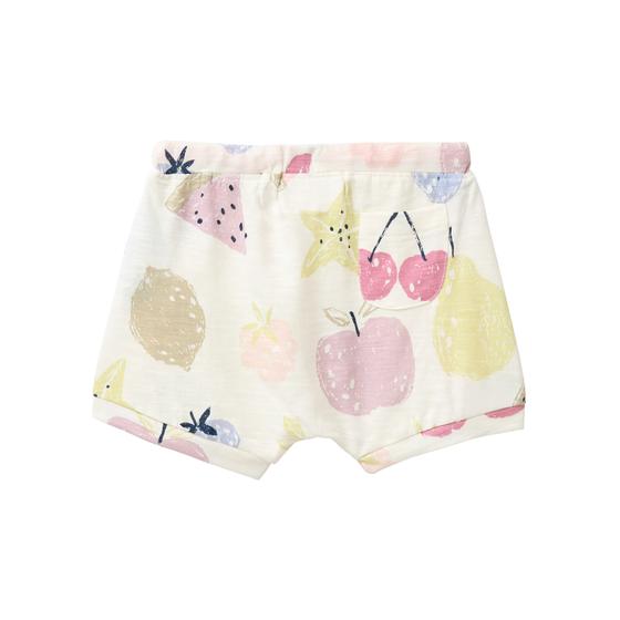 People wear Organic Shorts Große Früchte Bunt Bedruckt