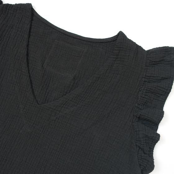goldmarie Musselini Top LOVE PEACE MOIN Neonschrift Look - schwarz