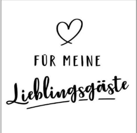 Servietten | Papier-/ Lunchservietten Für meine Lieblingsgäste