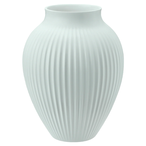 Vase Ripple Mat Ice Blue von Knabstrup