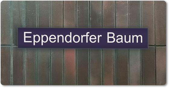 U-Bahn Kühlschrankmagnet U-Bahnhof Eppendorfer Baum Linie U3 von tom bäcker Geschenkidee Hamburg Harvestehude, Klosterstern