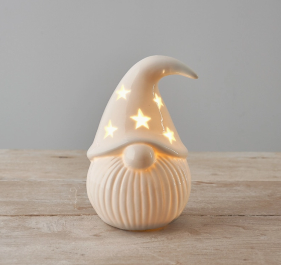 Beleuchtete Dekoration | LED Weihnachtsmann - Weiß