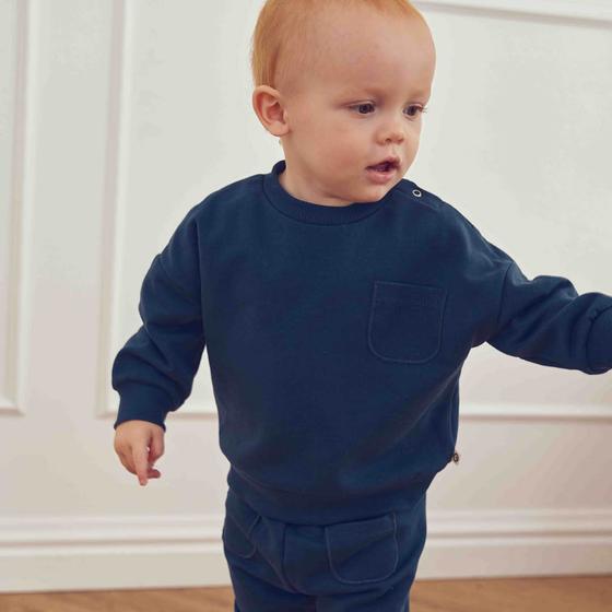 Müsli By Green Cotton Cozy Me Pocket Baby Sweatshirt Navy