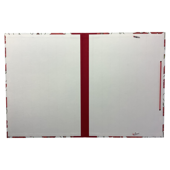 Eckspannmappe - Mohnblumen, Italienisches Buntpapier