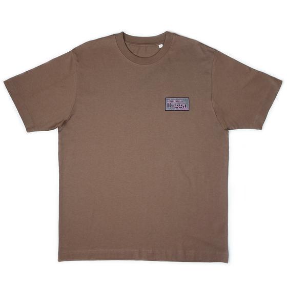 goldmarie OHMMM DIGGA T-Shirt - metallic Look Label - braun - Unisex