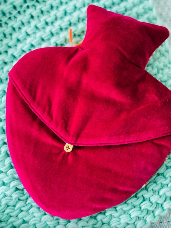 NOI Hamburg Wärmflasche Herz RELAX - dunkelgrün-gold-bunt