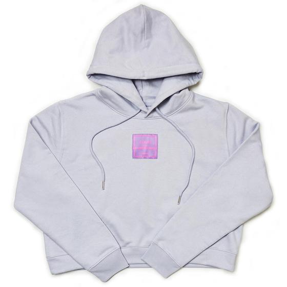 goldmarie Hoodie Short LOVE IS MY SUPERPOWER Lila Label - eisblau