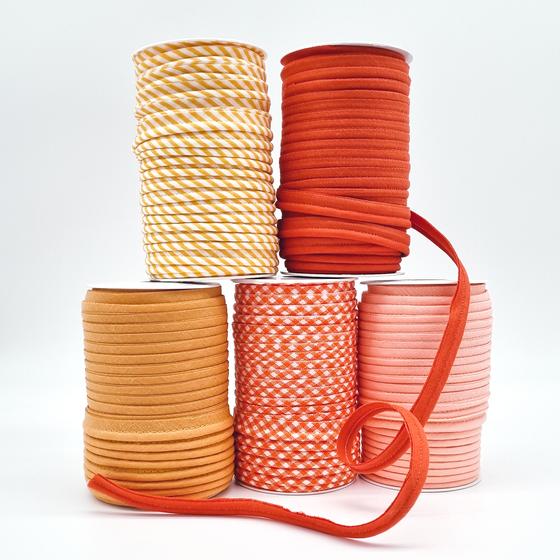 Paspelband breit uni - mandarine