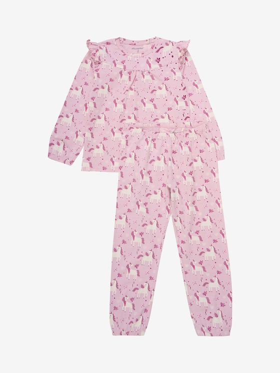 Pyjama "Einhorn", Biobaumwolle, GOTS-zertifiziert, mauve