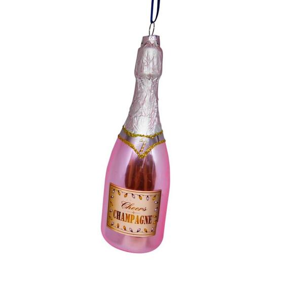 GIFTCOMPANY Baumschmuck Hänger Champagner Flasche - rosa