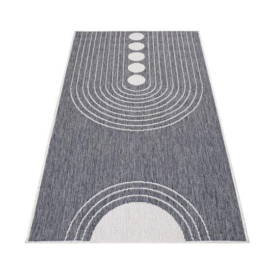 DUO Rug wendbarer Teppich silber