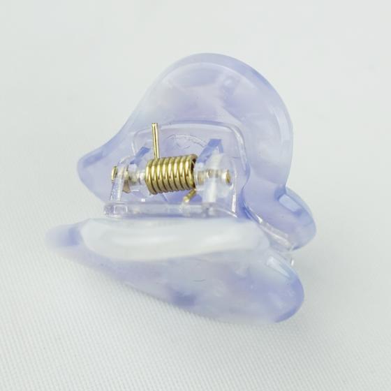 goldmarie Mini Haarklammer Herz geschwungen - eisblau - 3cm