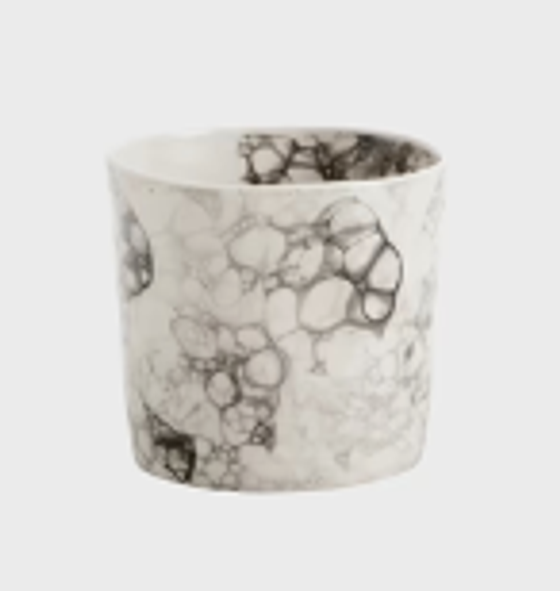 Vase | Windlicht MARMOR LOOK - schwarz