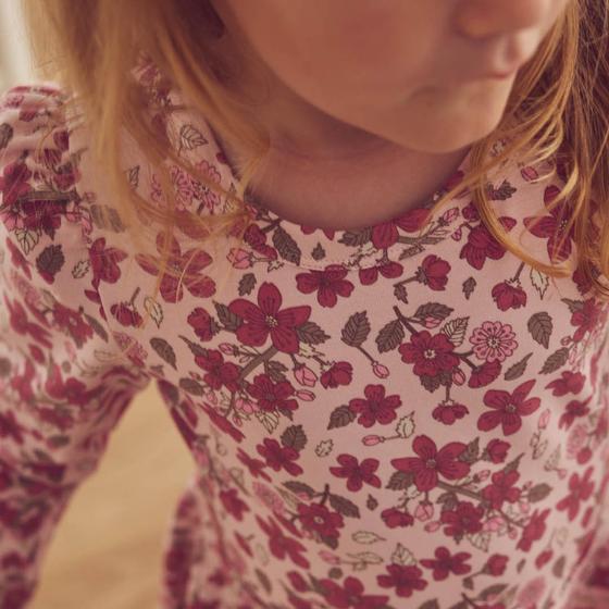 Müsli by Green Cotton Velora Langarm Swing Dress Blush Baroque Rose 
