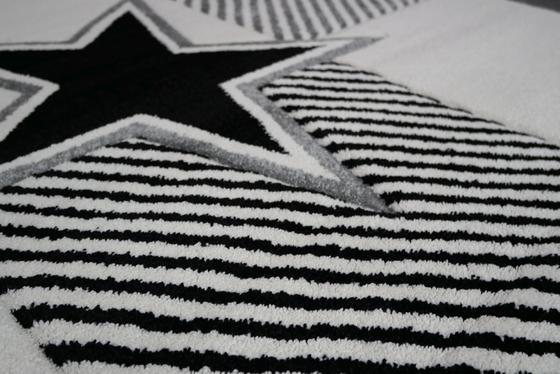 BUENO çocuk halısı 160 x 230 cm yildizli siyah