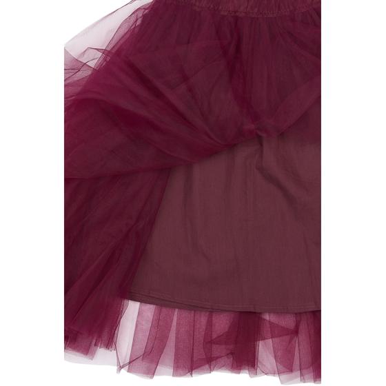 The New Skirt Peaven Mesh Burgundy