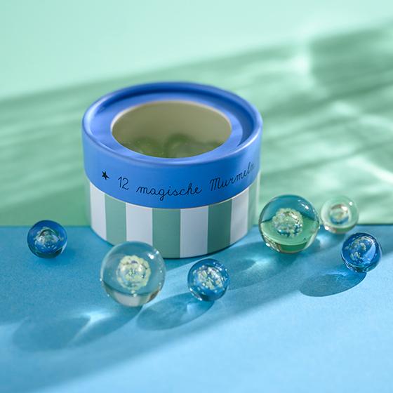 ava&yves Magische Murmeln Glow in the Dark Blau