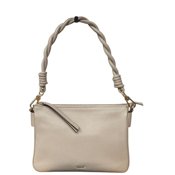abro TWOFOLD Umhängetasche mit Einteilung, beige