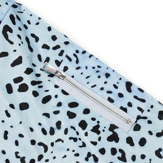 goldmarie Blouson Jacke Leo Muster LOVE PEACE MOIN - hellblau schwarz