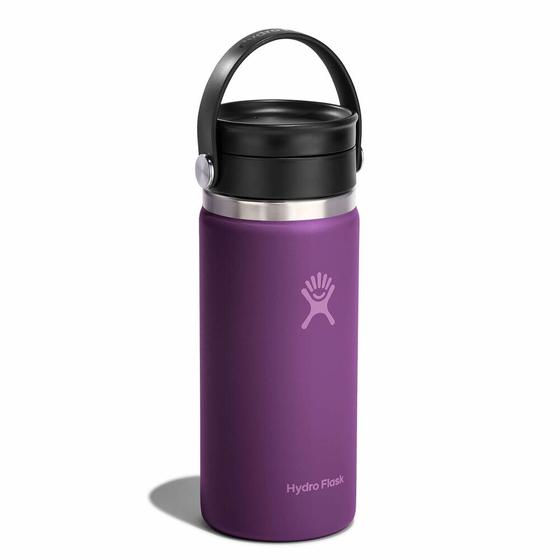 Hydro Flask 16OZ Beachplum Purple, 473 ml, Flex Kappe für Kaffee oder Tee