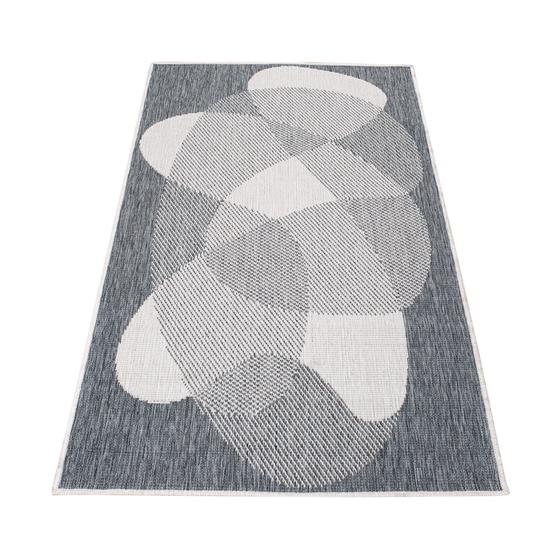 DUO Rug wendbarer Teppich silber