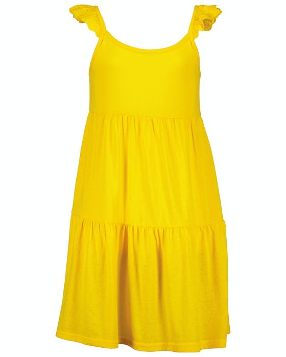 Langes Tägerkleid, gelb