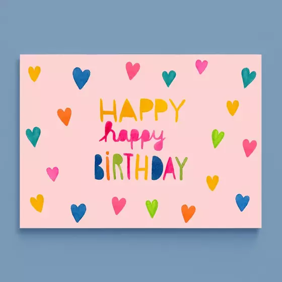 Frau Ottilie Postkarte - Happy Happy Birthday