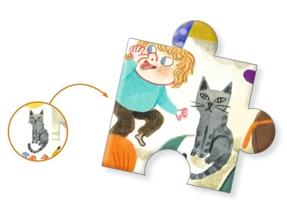 Djeco Wimmelpuzzle Geburtstag 50 Teile