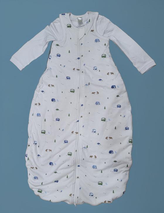 Schlafsack "Camping" mit Innensack, Biobaumwolle, 2,5 - 3,5 TOG