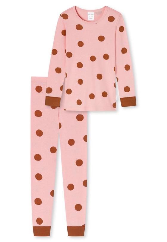 Schlafanzug mit Punkten, Biobaumwolle, rosa