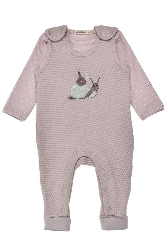 Strampler-Set "Schnecke", taupe