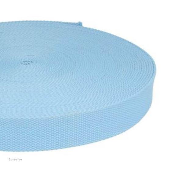 Gurtband Taschenband hellblau