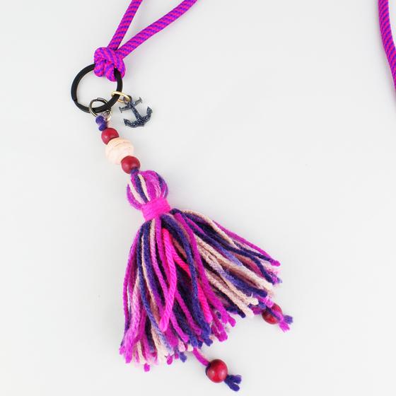 goldmarie Schlüsselkette NYLON ANKER DEERN lila-pink