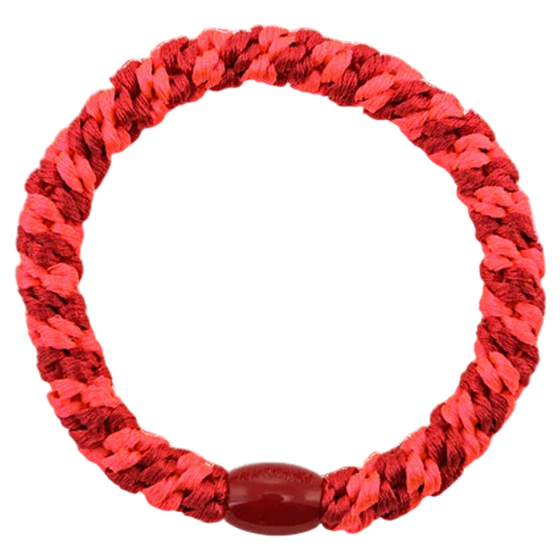Kknekki Haargummi Red Neon Pink Stripes