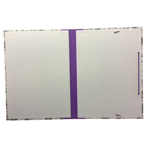 Eckspannmappe - Eulen, Italienisches Buntpapier