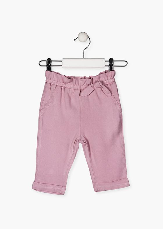 Leichte Sommerhose mit Gummibund, altrosa