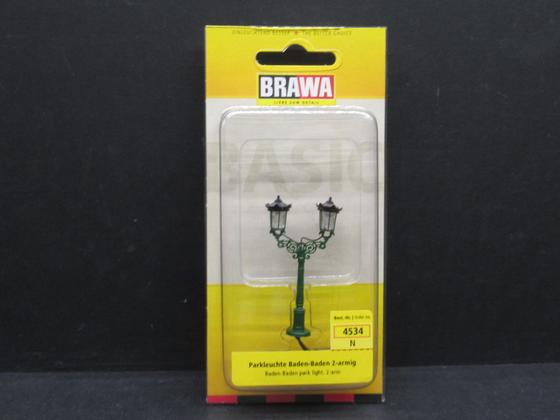 Brawa 4534 N Parkleuchte Baden-Baden, 2-armig Spur N OVP