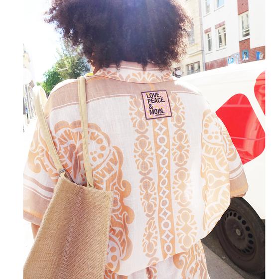 goldmarie Anzug LOVE PEACE MOIN Leo - Ornament Muster - beige-creme 